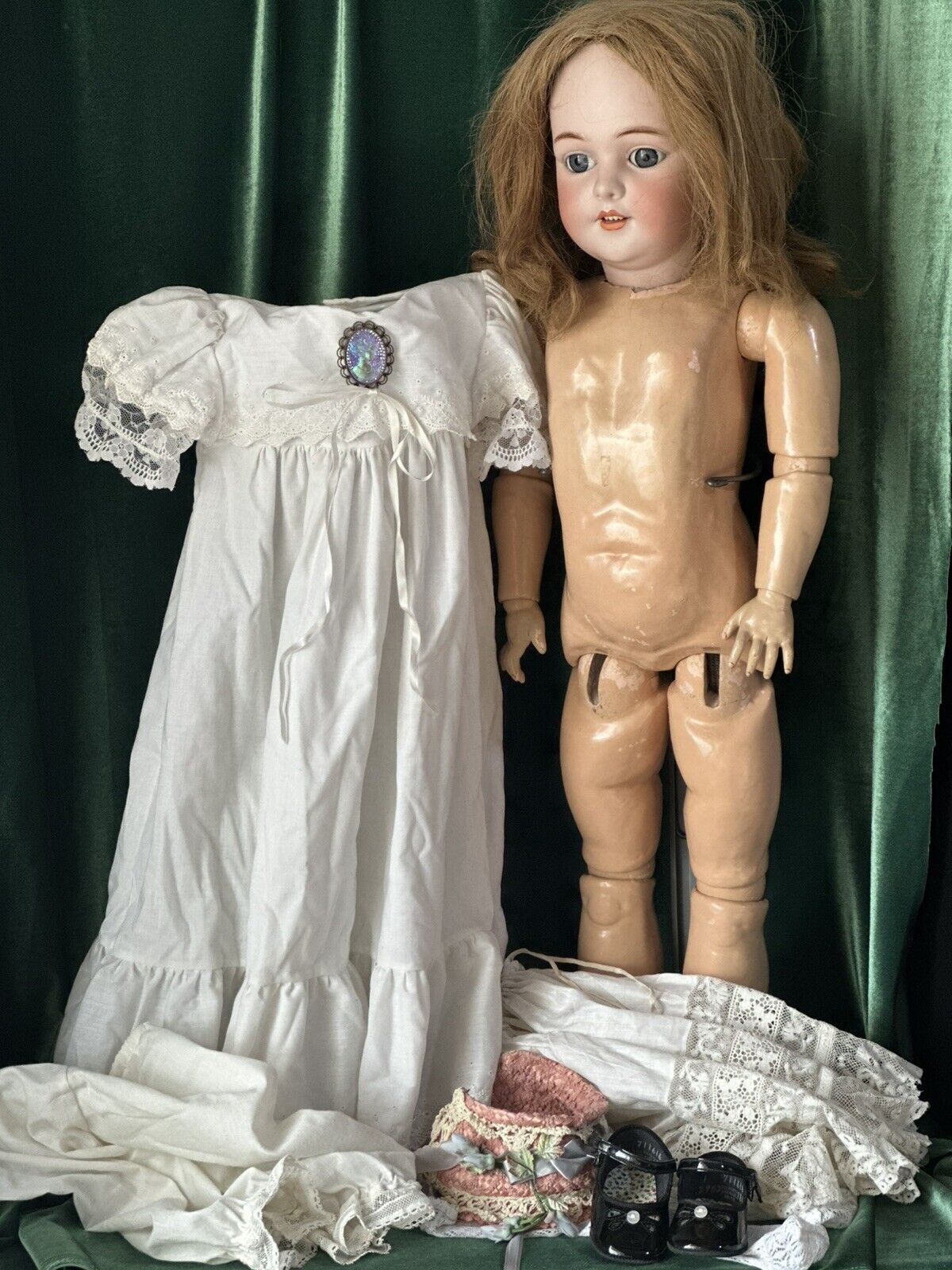 Rare Mold 1269 Dept by Simon Halbig Antique German 31” Doll Bisque Head