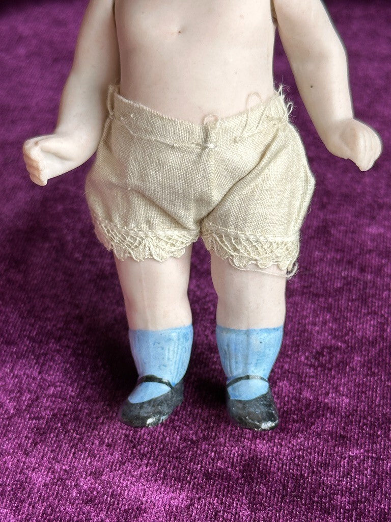 Antique German 4.5” Kestner 292 All Bisque Googly Eyes Doll