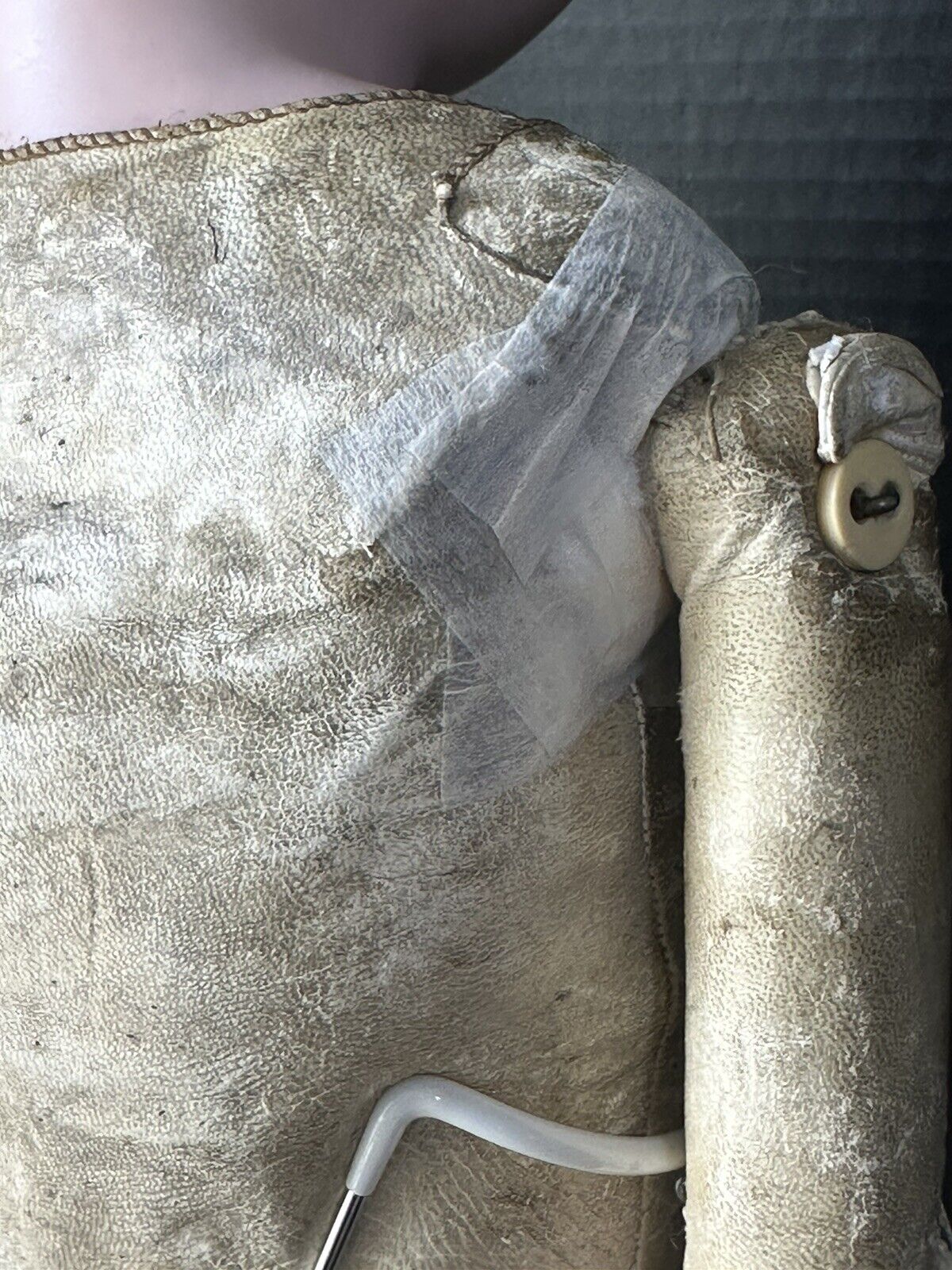 Antique JDK Kestner Mold 154 Bisque Head/Shoulder Leather Body 26” Doll