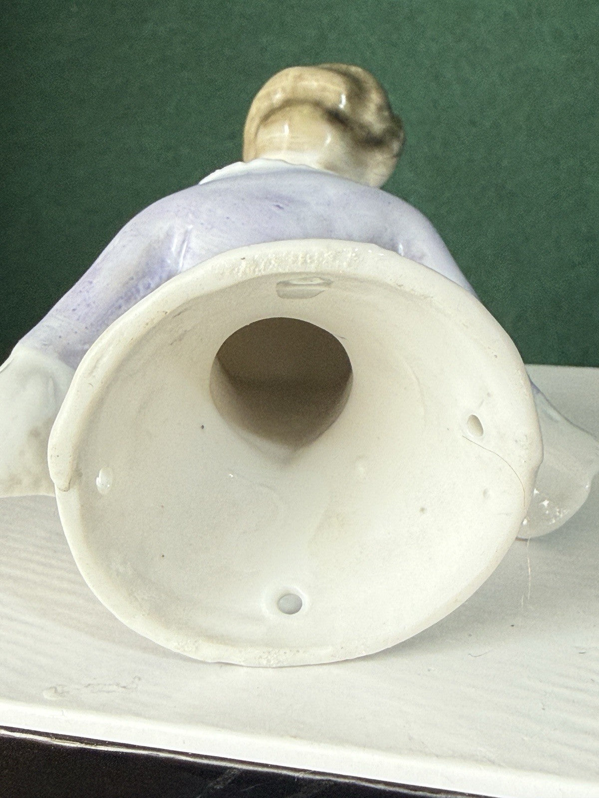 Antique German Porcelain Volkstedt Rudolstadt 3 3/4” Half Doll Pin Cushion