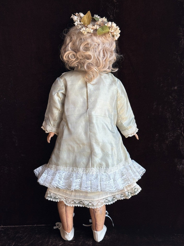 Antique German 23” Walkure Bisque Head Composition Body Doll