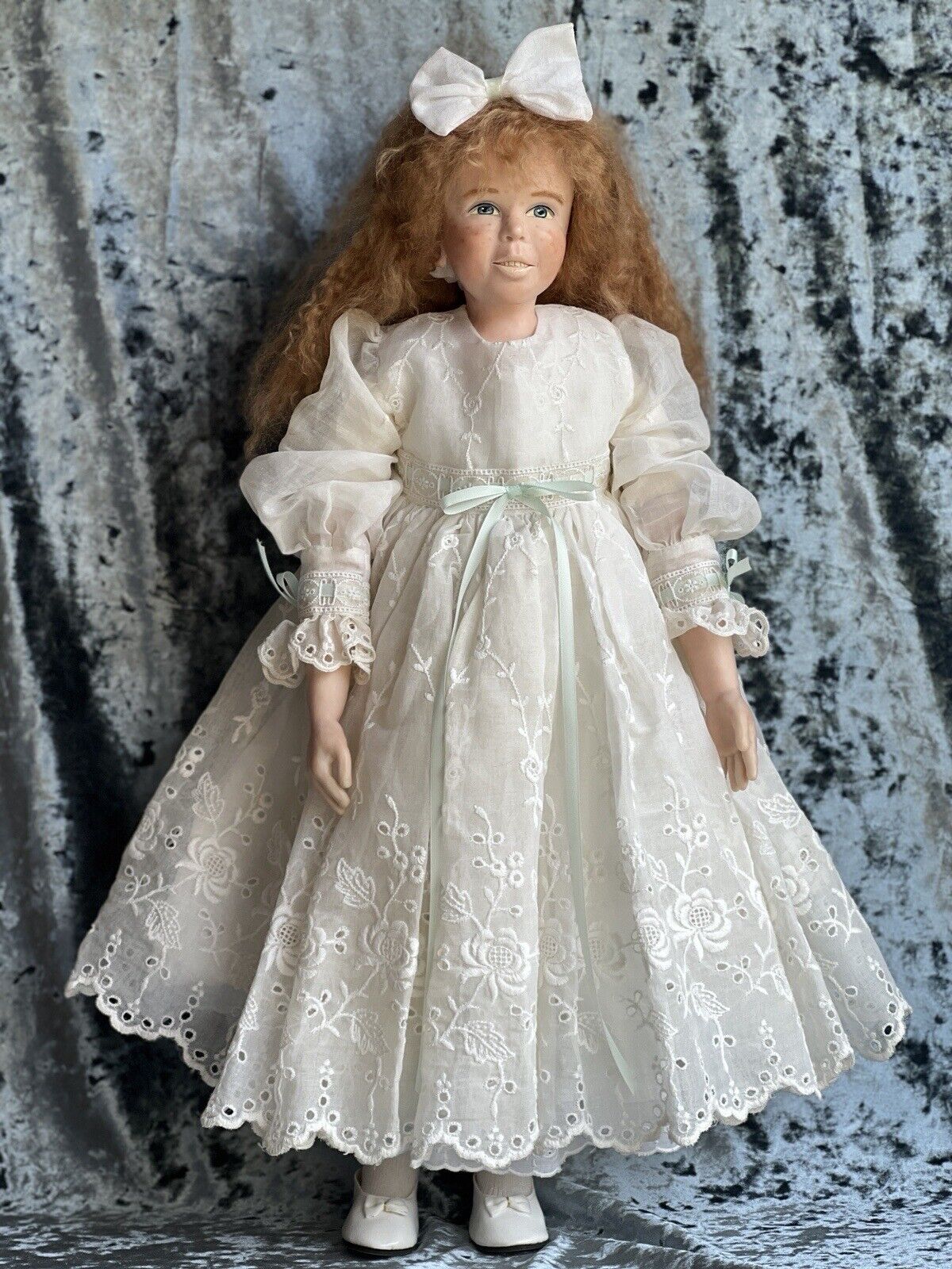 Collectible 23” OOAK Sculptured Artist Polymer Clay Doll by Ronna Morse