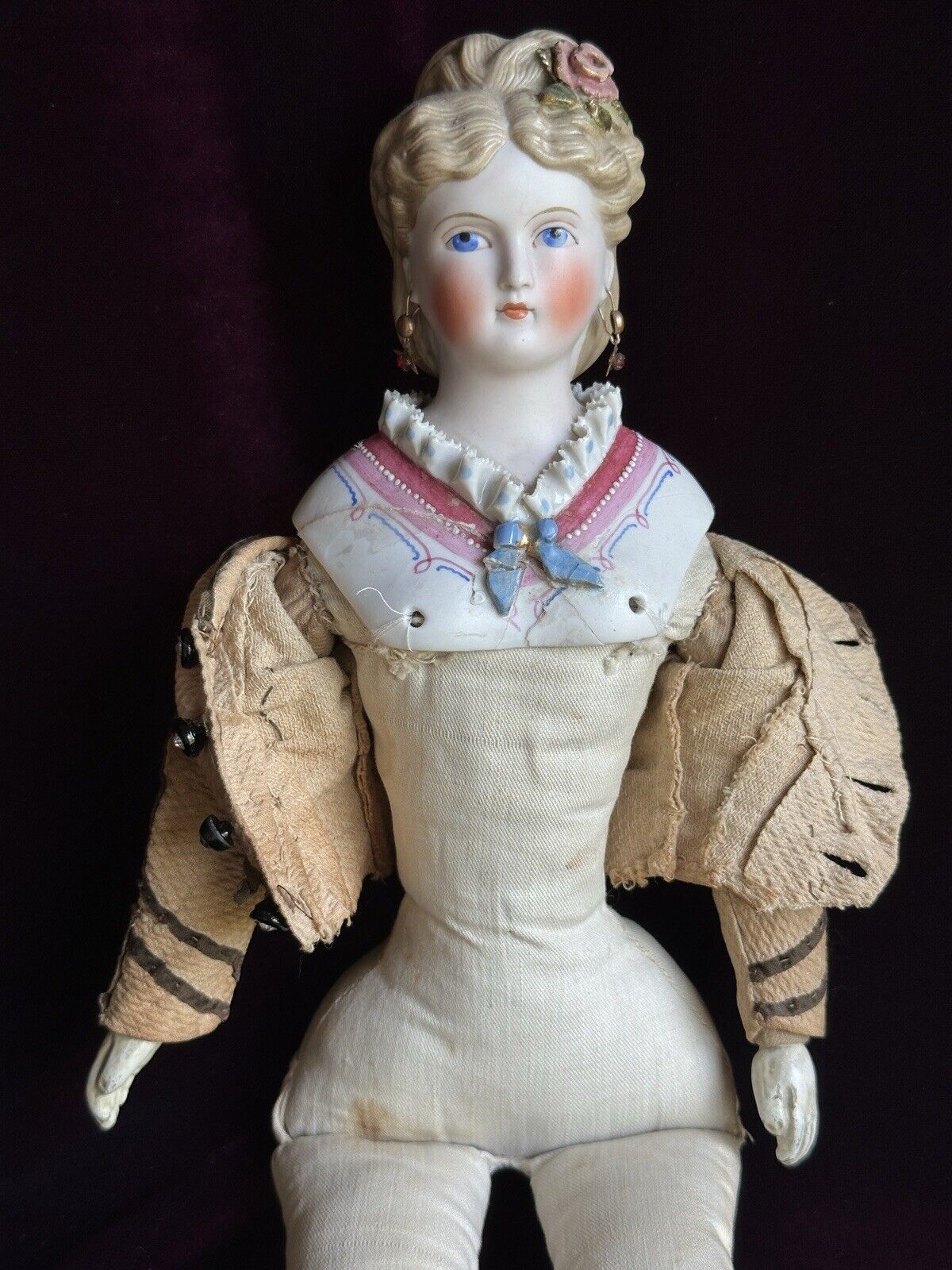 Antique German 16” Dornheim, Koch & Fischer Parian Dresden Parian Fashion Doll