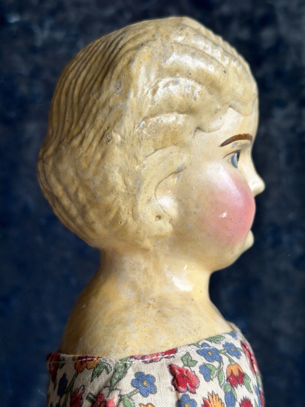 Antique German (?) Dressel (?) 20” Papier Mache Fashion Lady Doll