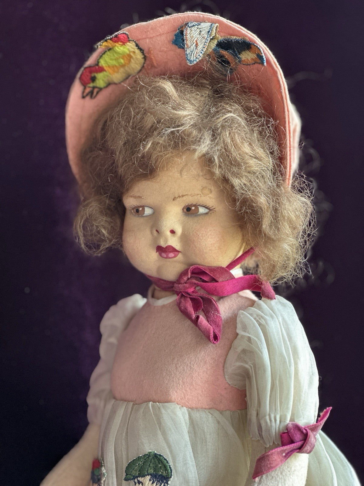 Vintage Italian Lenci Grugnetto 1500 Series Felt Grumpy 19” Doll