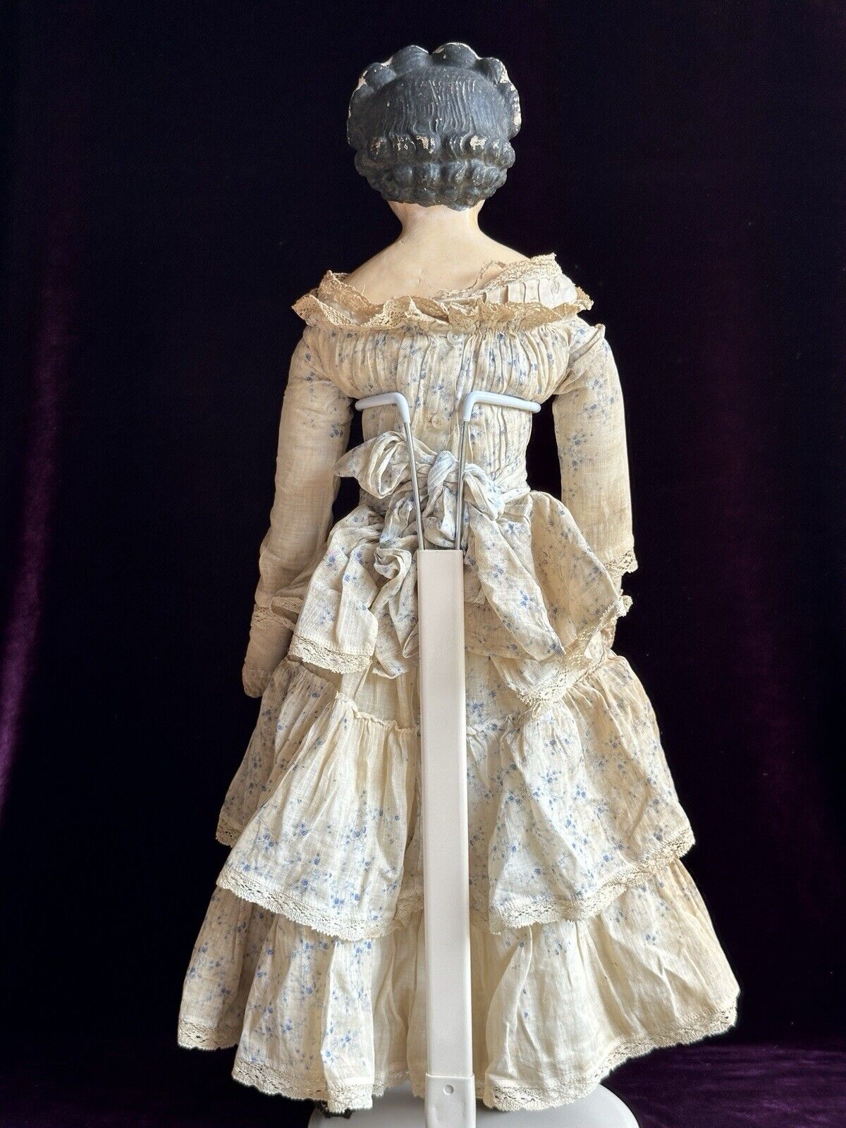 Rare Antique American 26" Greiner Style Papier Mache Head #6 Doll Original Label