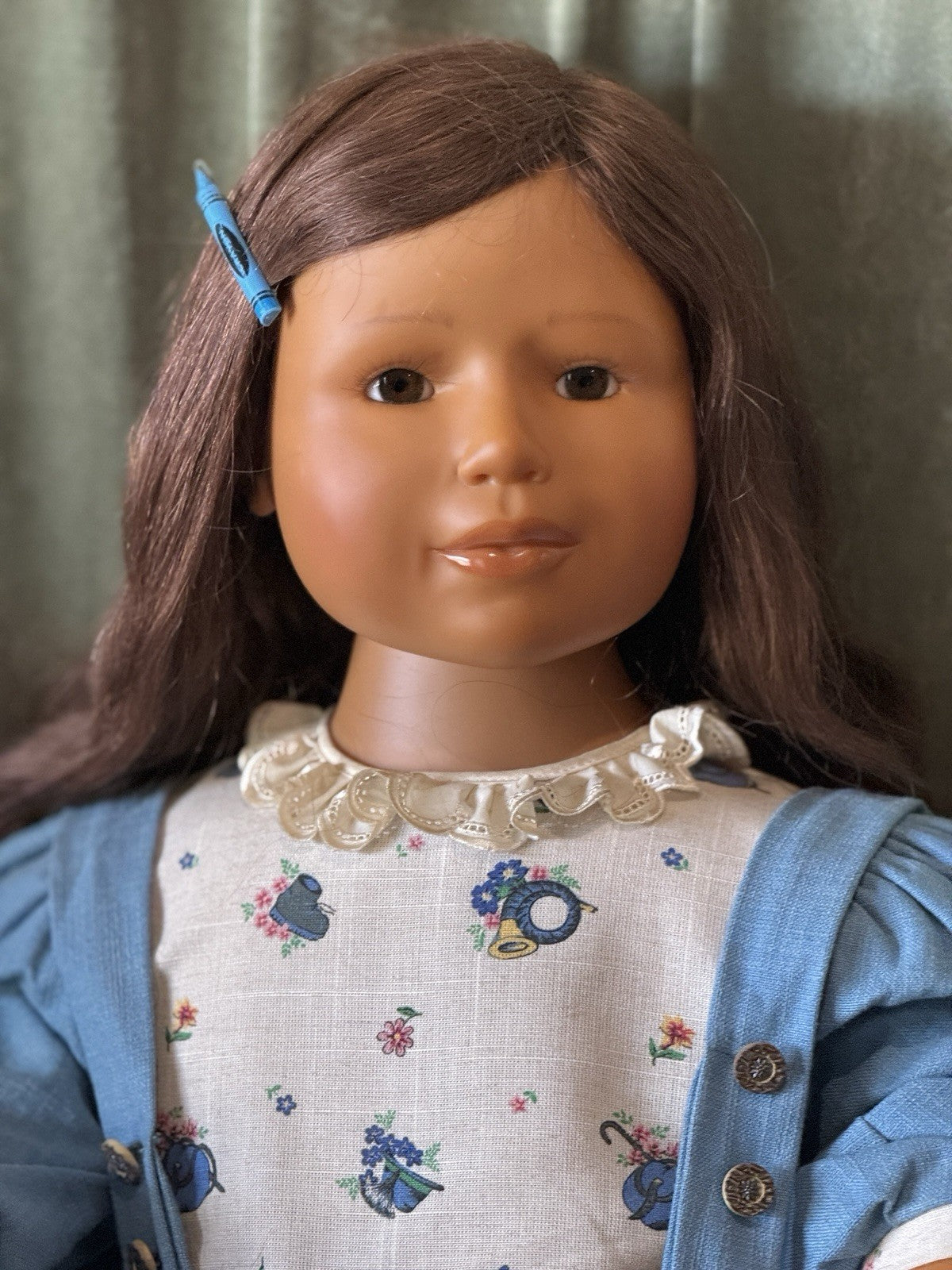 Huge 46” Collectible German Artist Evelyn Leman Vinyl Girl Doll