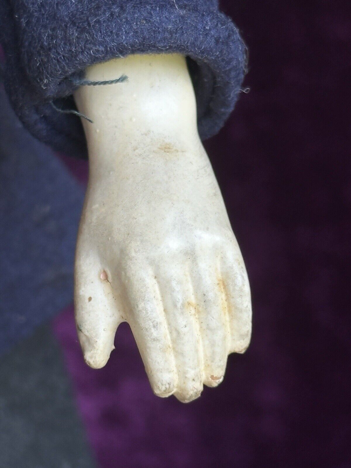 Unidentified Antique 20” French (?) Composition (?) Cloth Military Soldier Doll