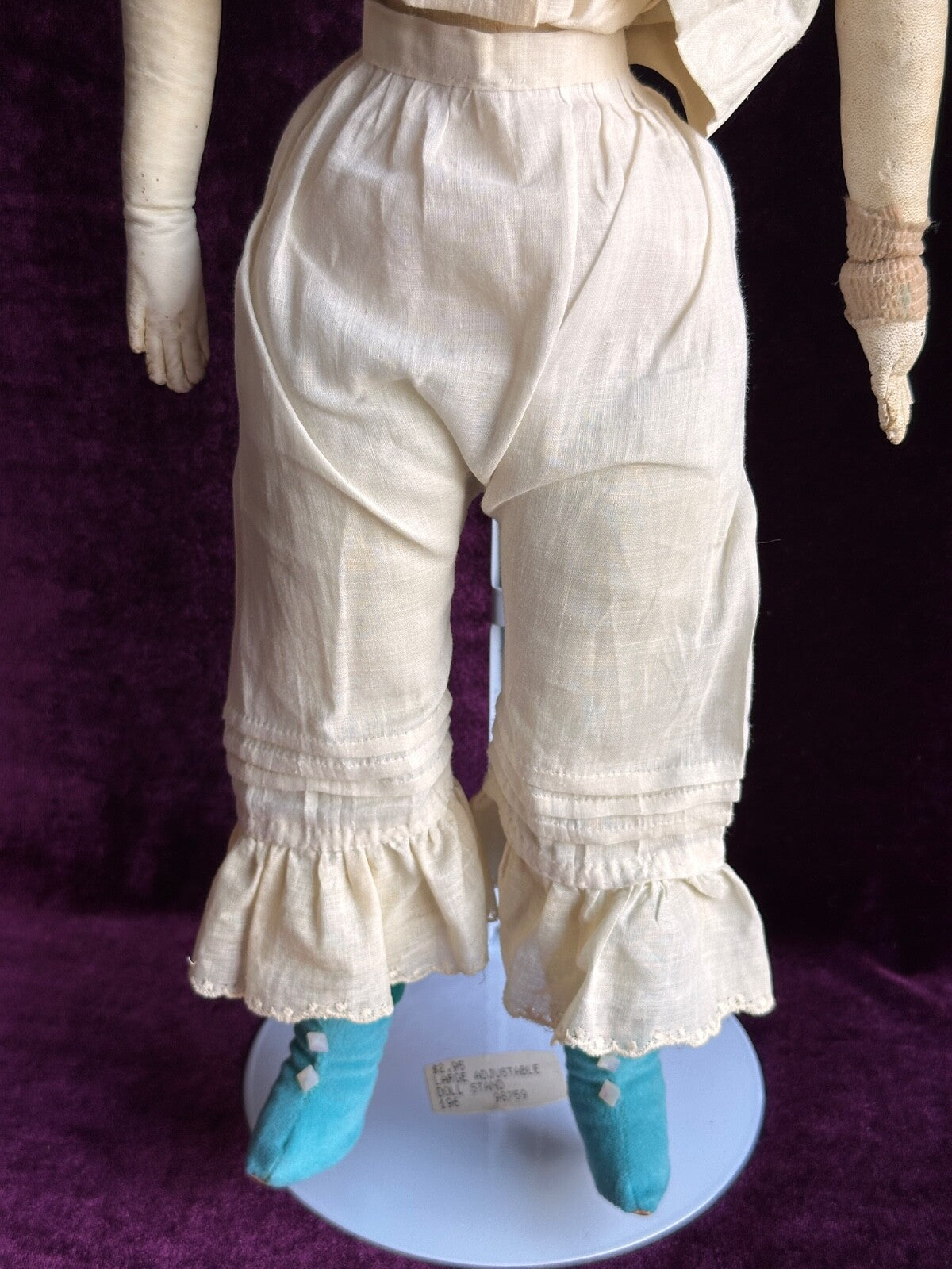 Antique French 19” Poupee Bisque Head Fashion Doll
