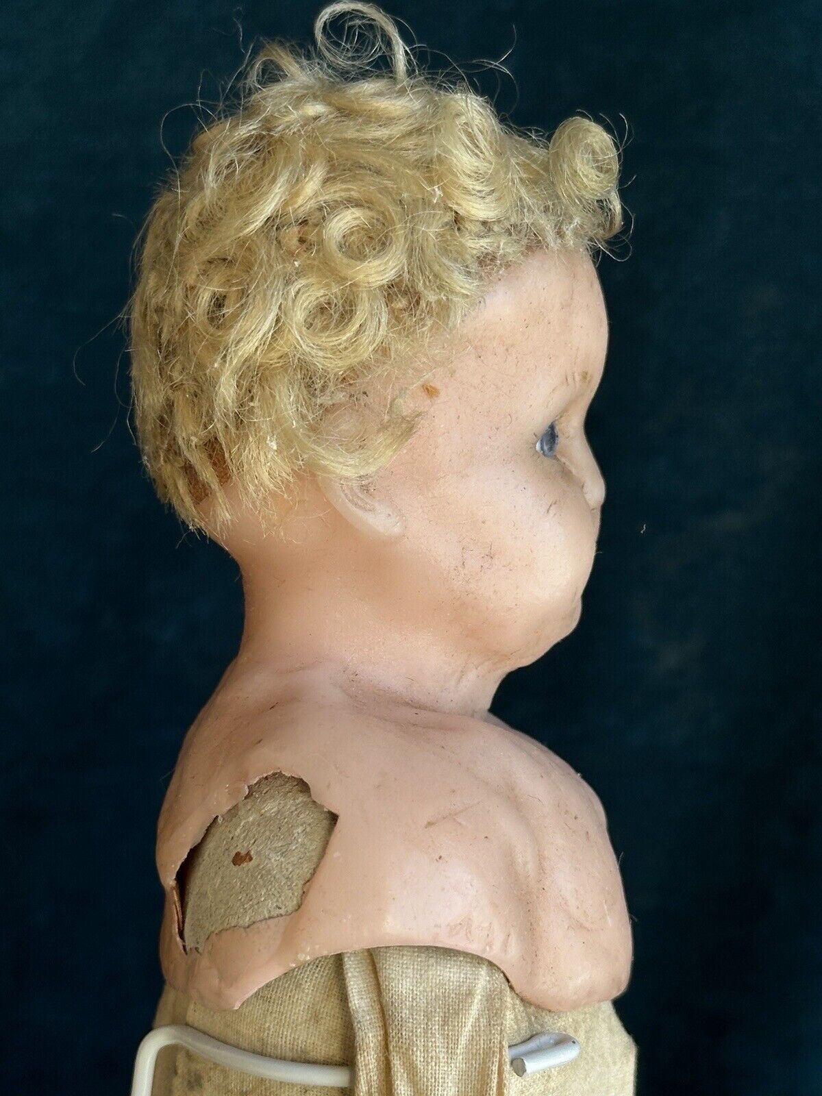 Antique German 12.5” Kestner (?) Wax Papier Mache Composition Child Doll