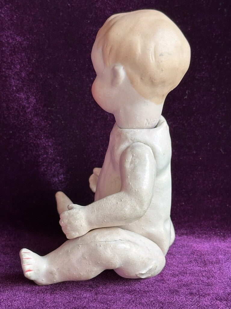 Antique Nippon 7" Bisque Head Composition Body Character Baby Doll