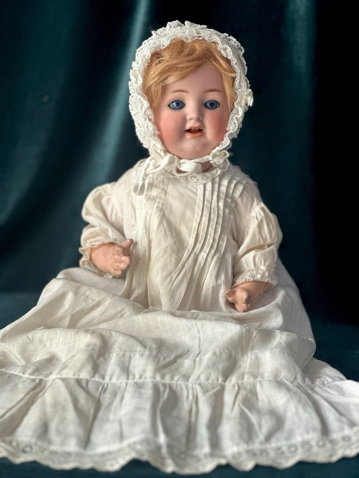 Antique German Simon Halbig Mold 126 Baby 14” Doll Bisque Head Composition Body