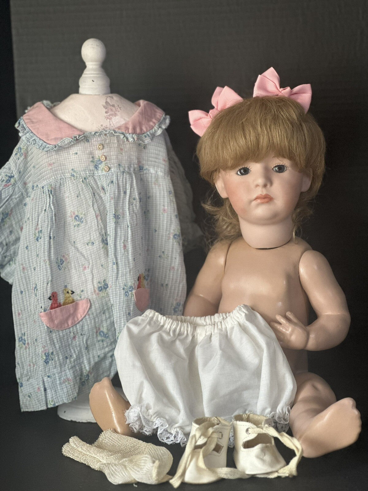 Artist Reproduction of Gebruder Heubach 7246 Pouty Face Character 19” Doll