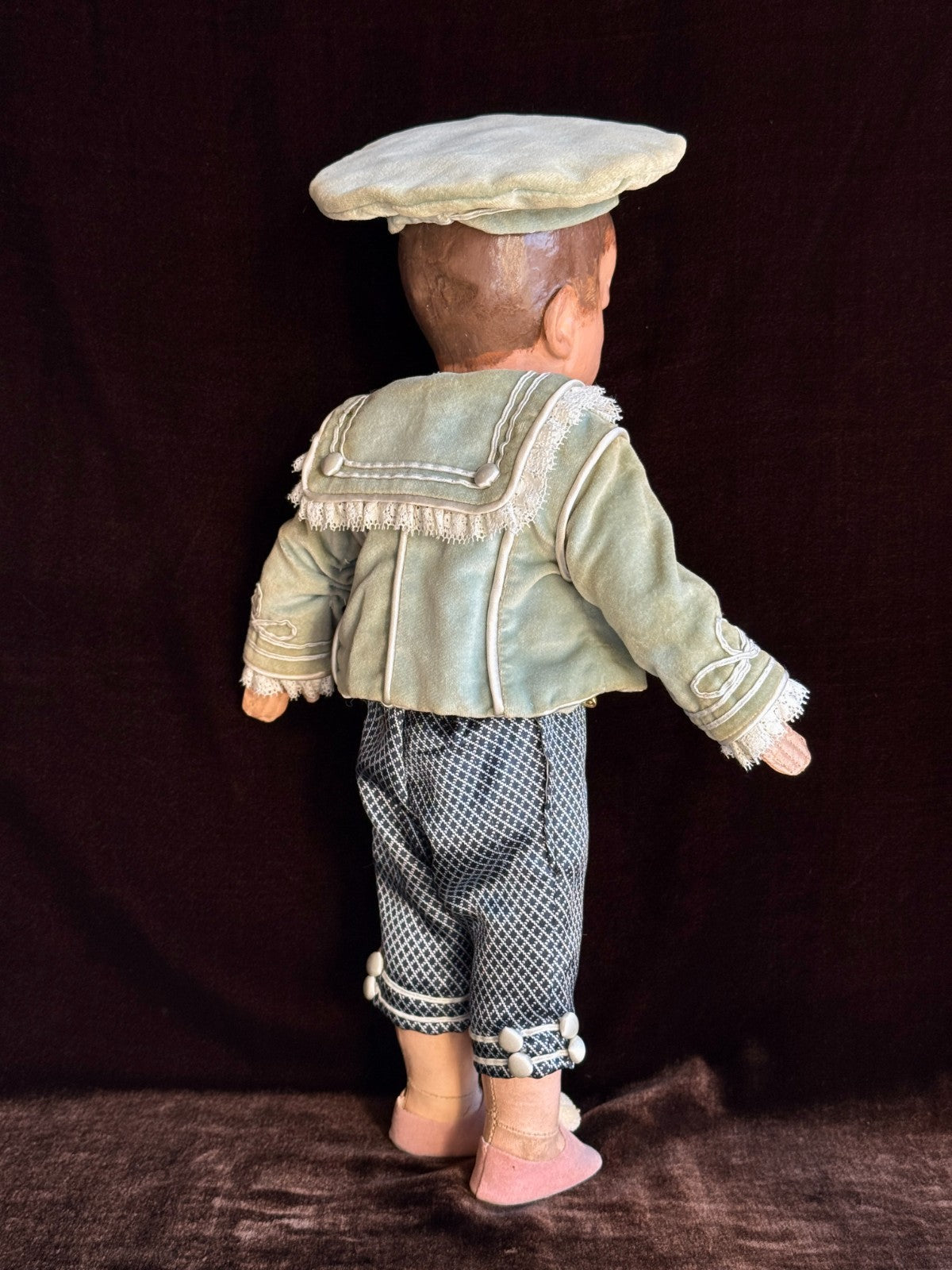 Unidentified German (?) 15.75” Kathe Kruse Style Oilcloth Boy Doll