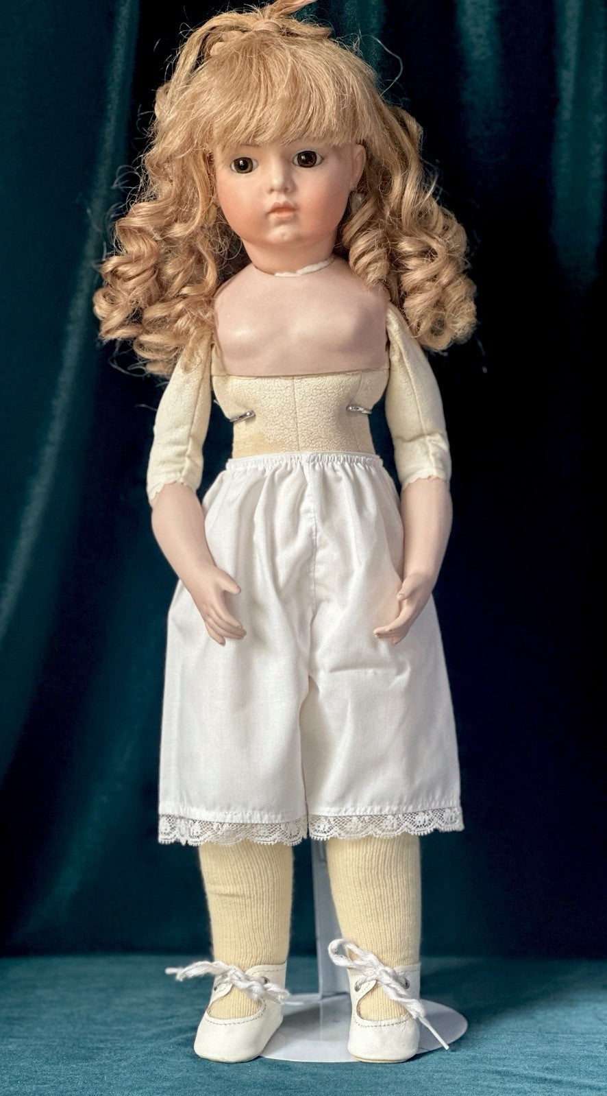 Vintage Artist Reproduction of Antique French Bru Jne 20” Doll Porcelain Head
