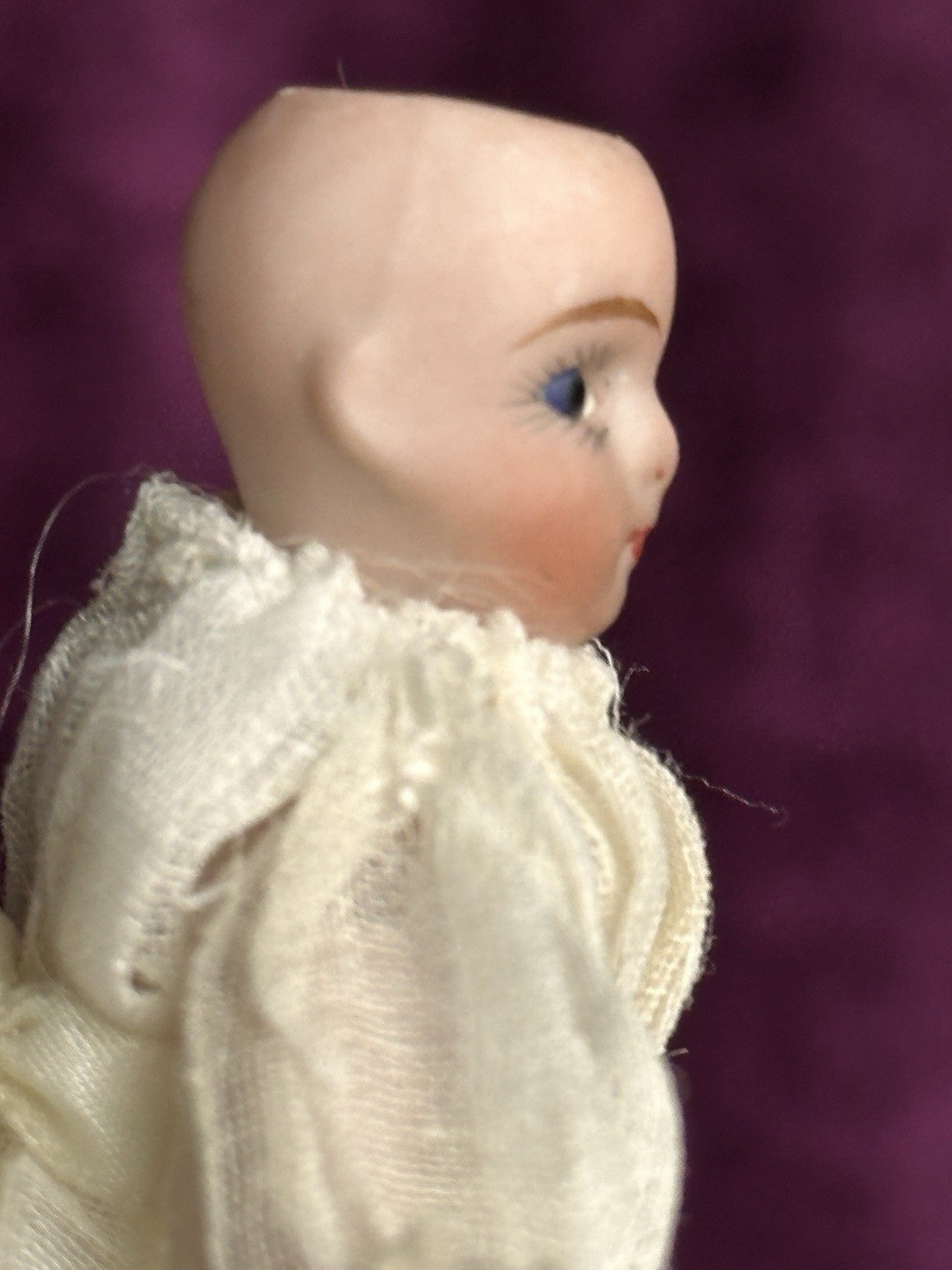Antique French 3.5” All Bisque Tiny Mignonette Doll