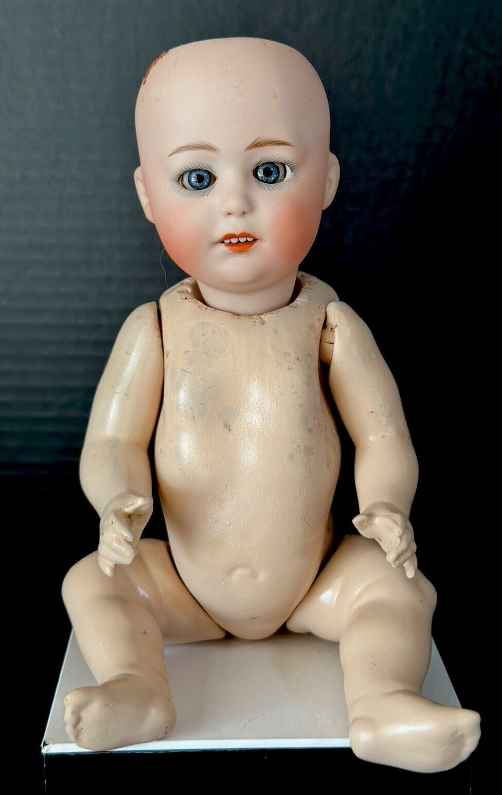 Rare Antique German Heubach Gebrüder Mold 10532 Bisque Head Character 9” Doll