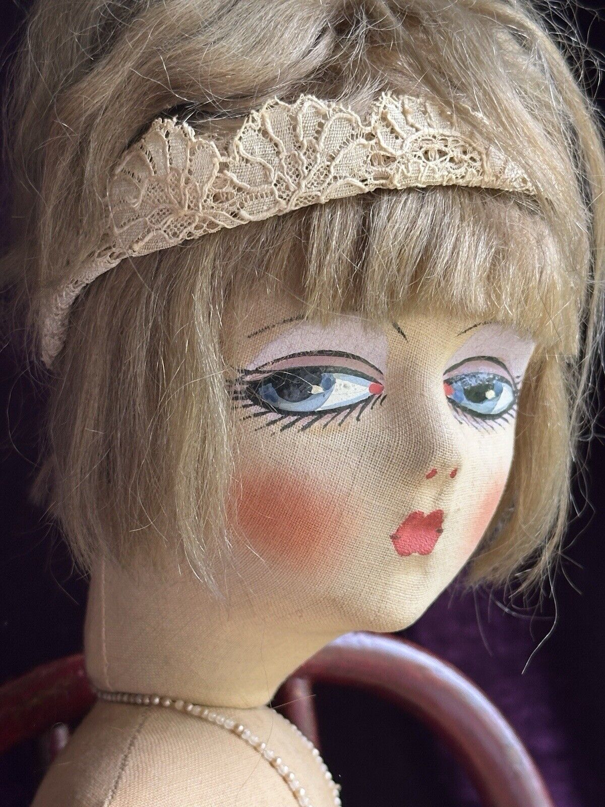 Vintage American 30” Etta French Art Deco Style Boudoir Doll