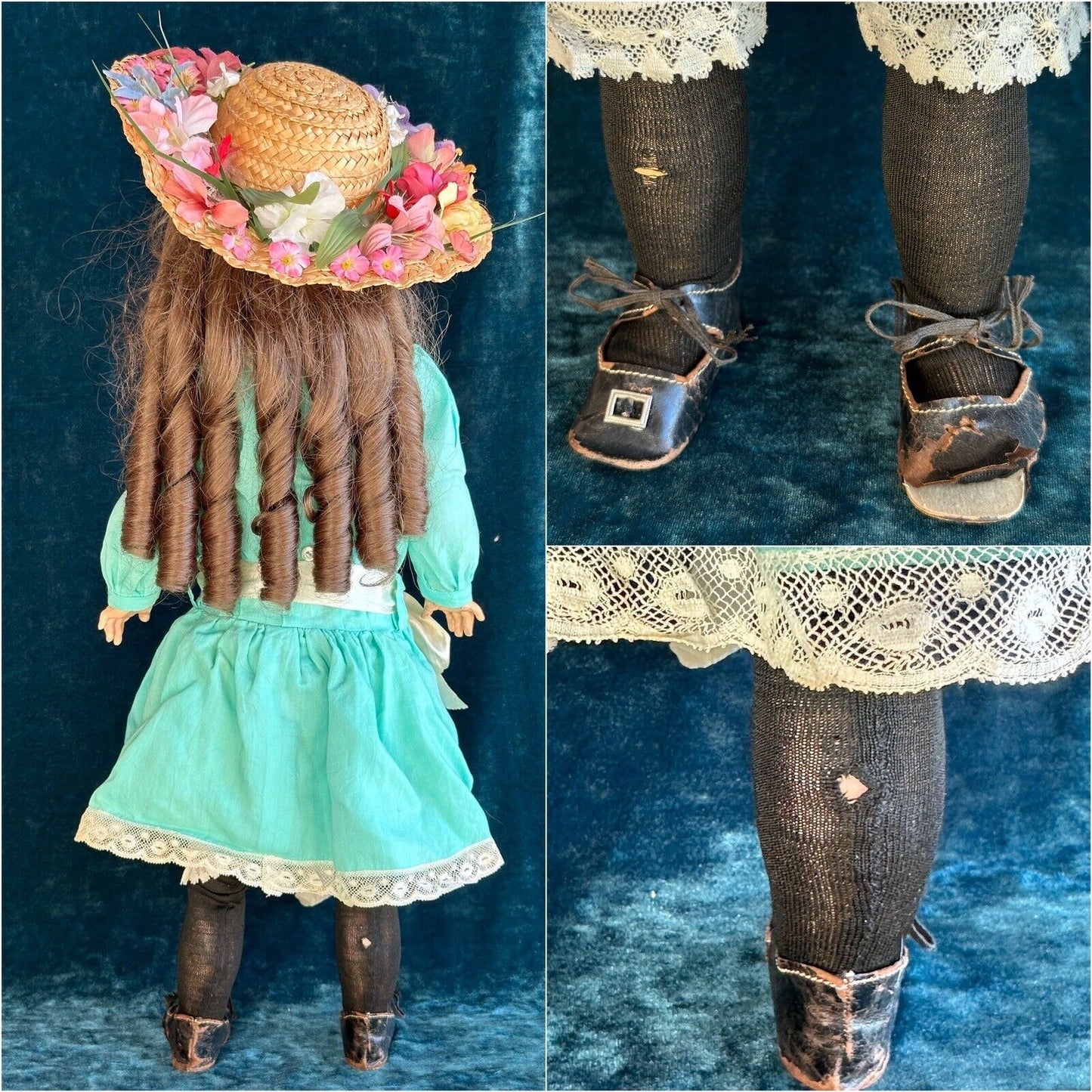 Antique French 24” Henri Rostal Mon Tresor Bébé Bisque Head Doll