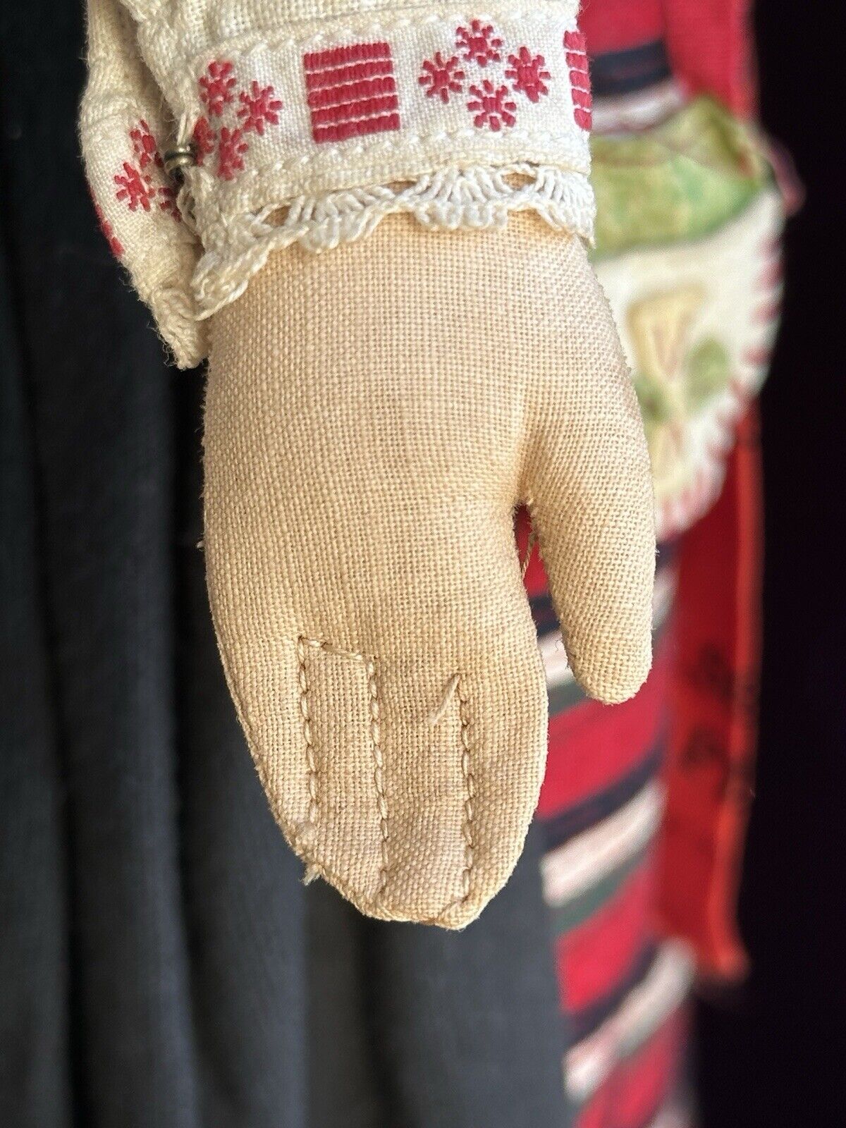 Antique European 24” Cloth Boudoir Style Greta Doll Made In Sweden