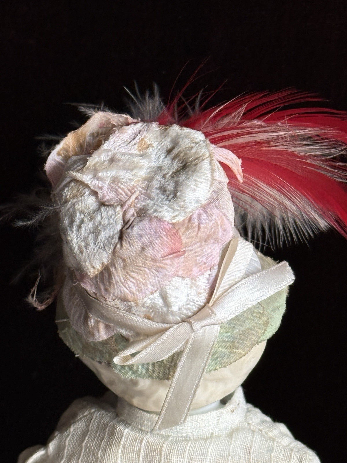 Antique German 14” Lowbrow China Shoulder Head Doll