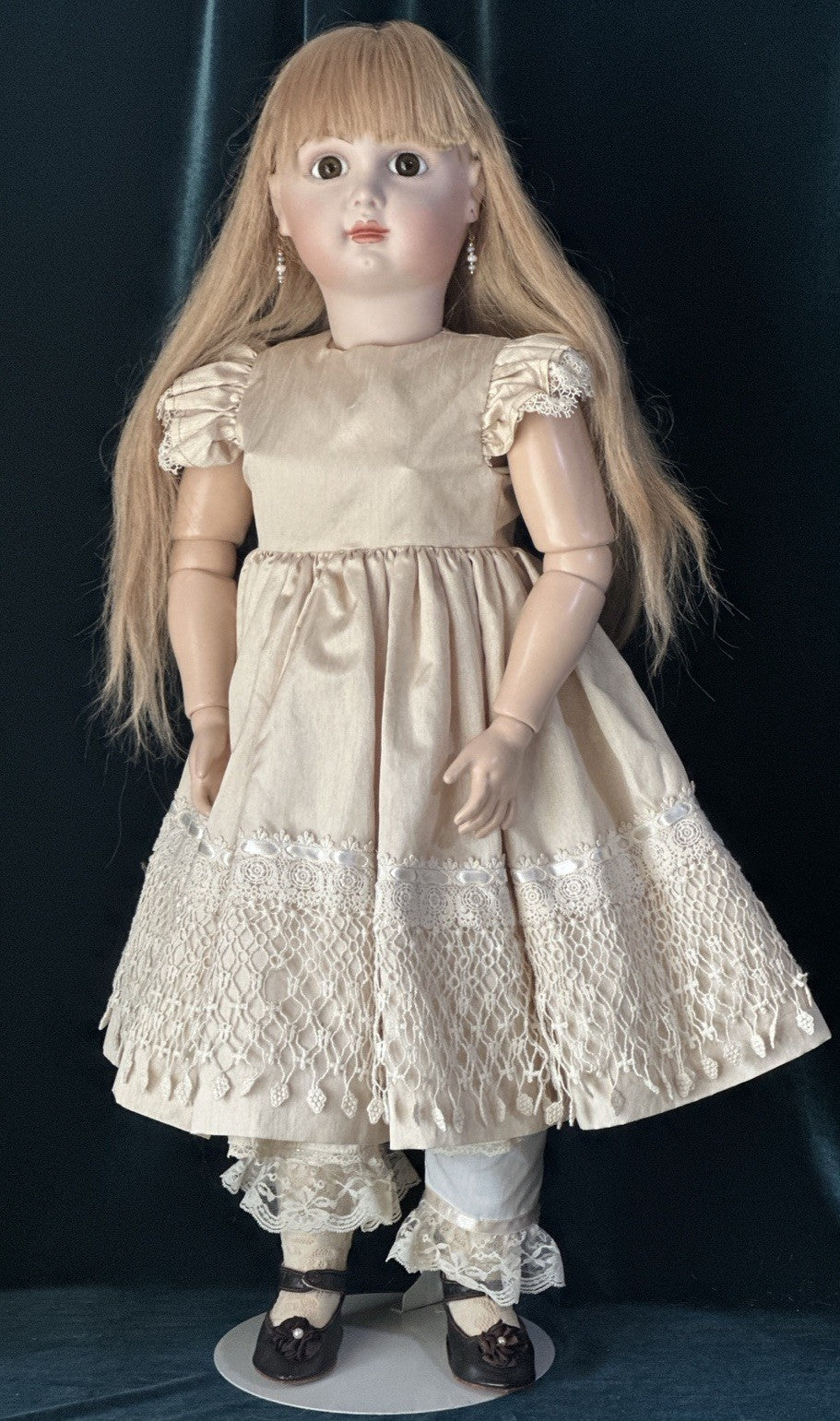 Vintage Artist Reproduction of Antique French Jumeau 30” Doll Porcelain Head
