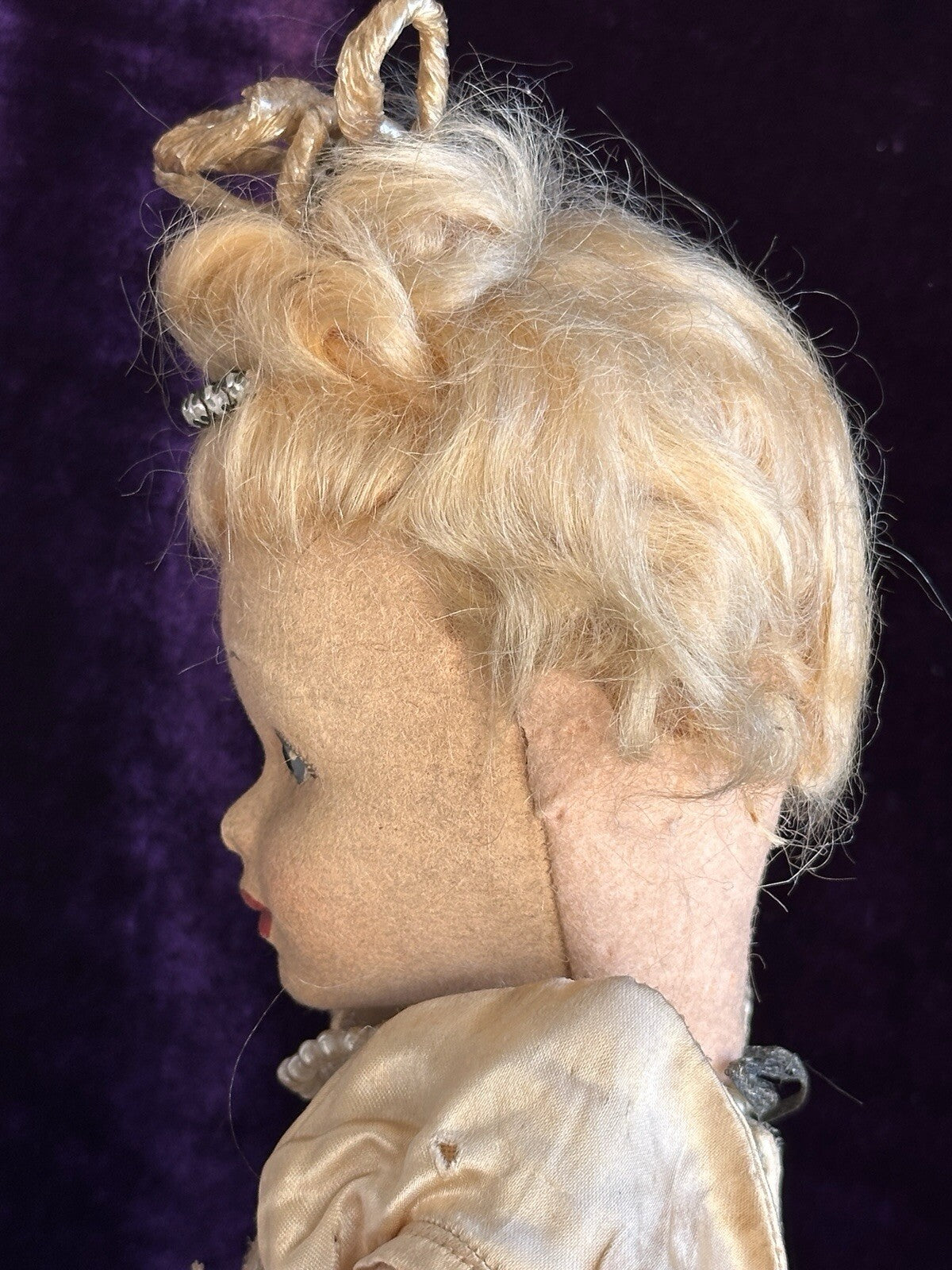 Vintage British Chad Valley 17” Cloth Felt Character Doll