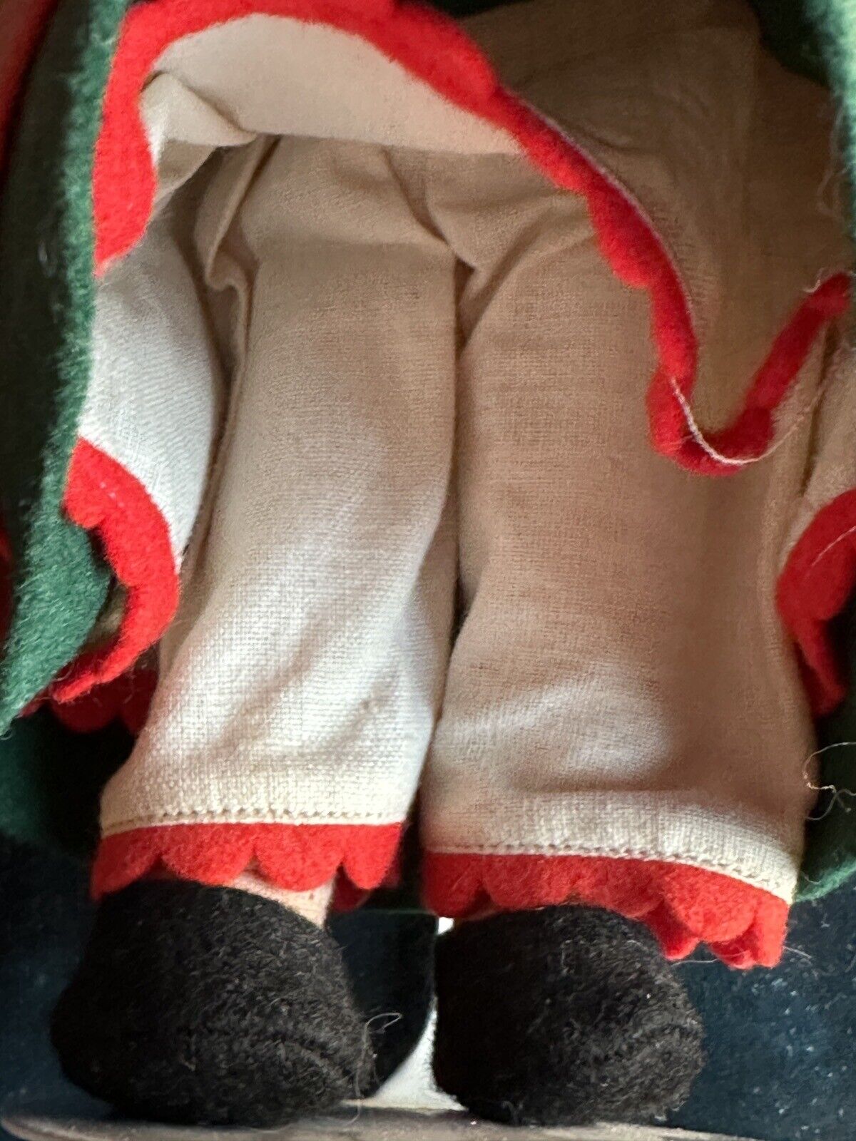 Vintage Italian Mascotte Miniature 8” Lenci Felt/Cloth Hanging Doll
