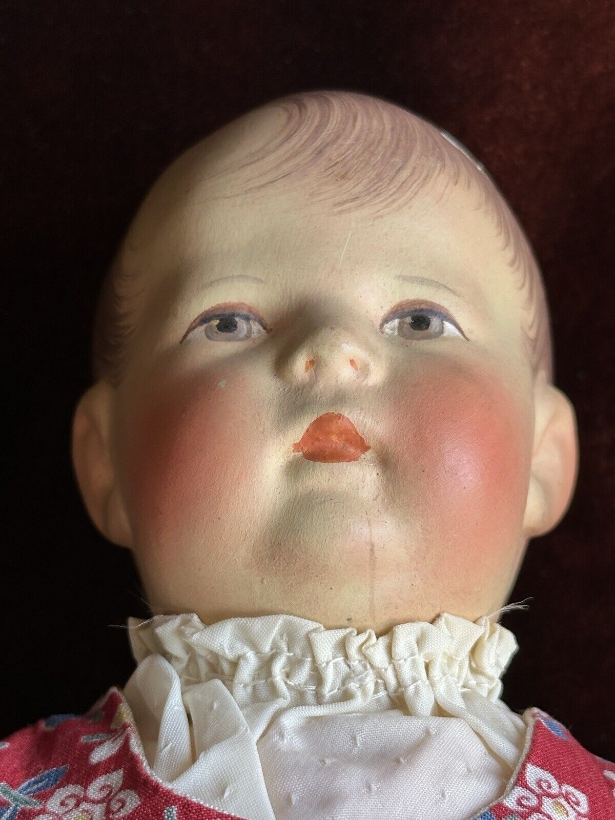 Antique/Vintage German Kathe Kruse 13.75” Cloth Character Girl Doll