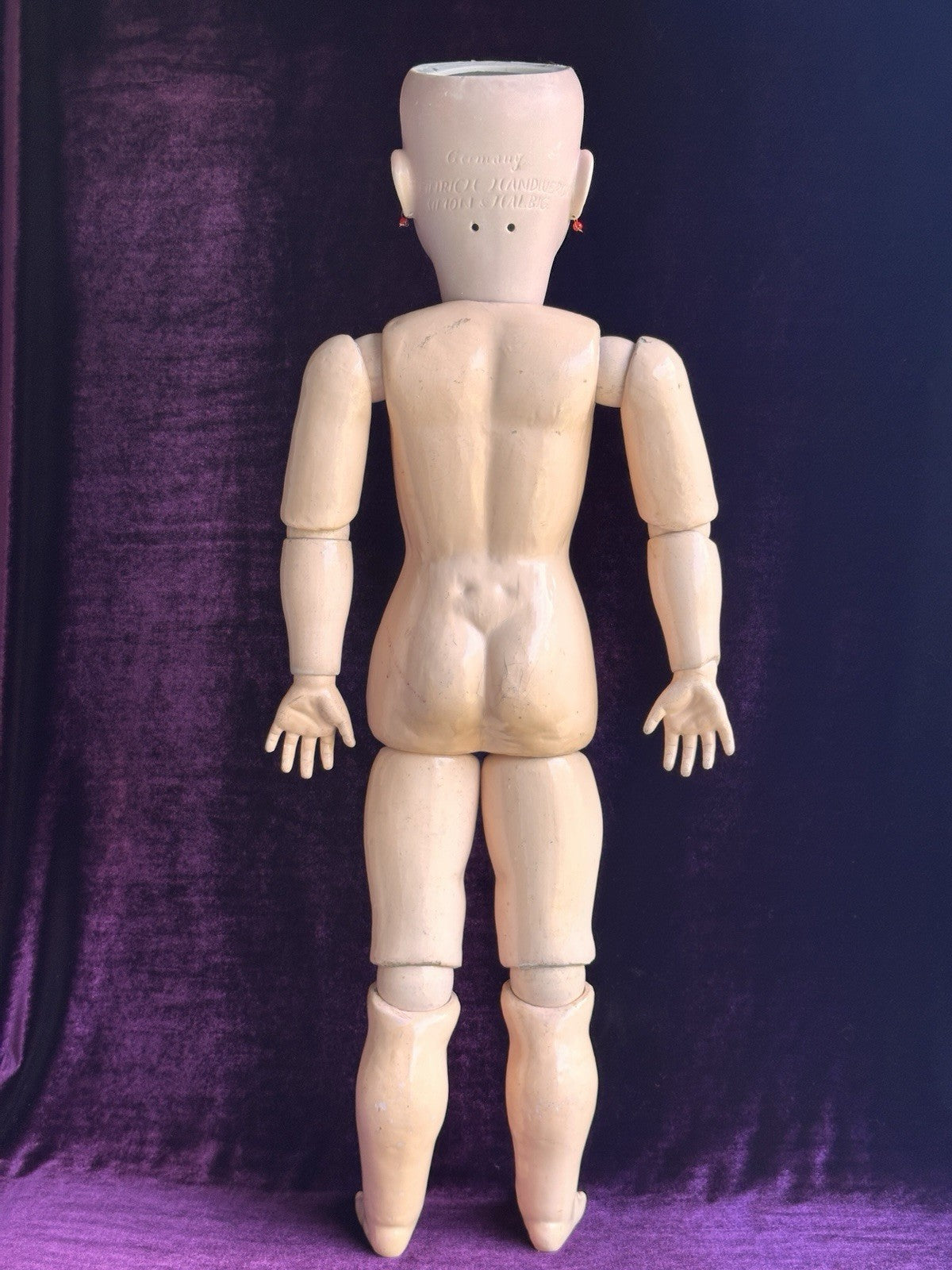 Large Antique German 29” Simon Halbig Heinrich Handwerck Bisque Head Doll