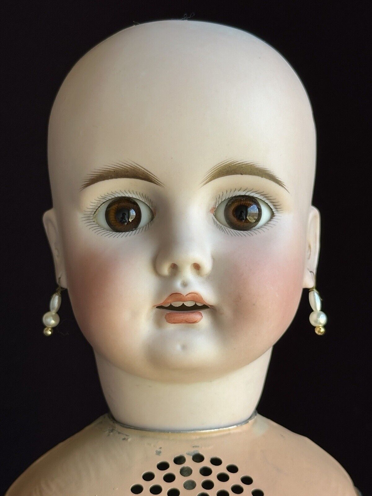Antique German 22" Bahr Proschild 224 Edison Phonograph Sonnenberg Bisque Doll