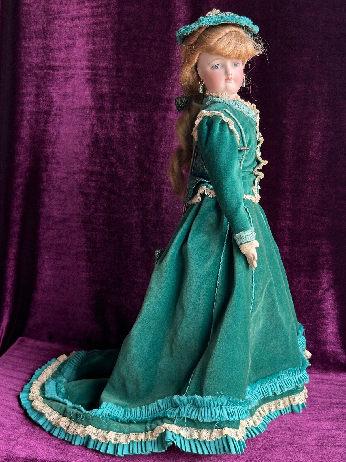 Antique French 19” Poupee Bisque Head Fashion Doll