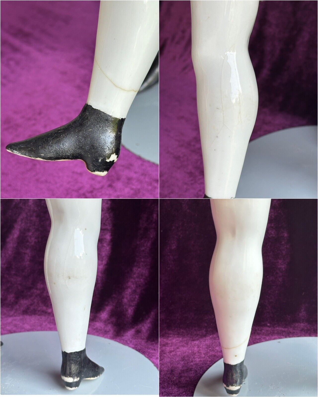 Very Rare Large 25.5” Antique German Brunette China Shoulder Head Doll