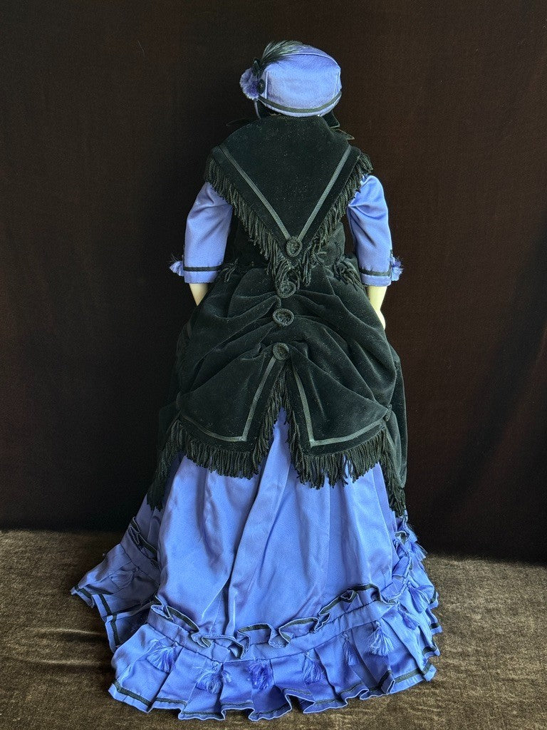 Porcelain 22” Reproduction of Antique Covered Wagon China Doll by Clara Wade