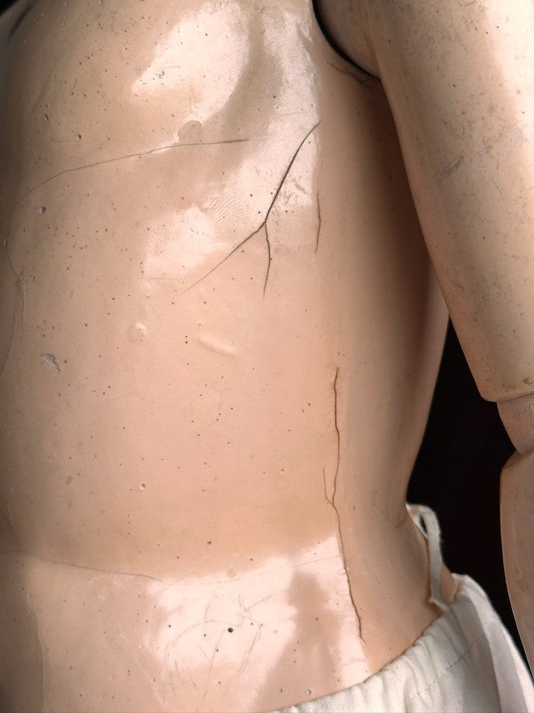 Large Antique German 28” Simon Halbig 949 Bisque Head Open Mouth Doll