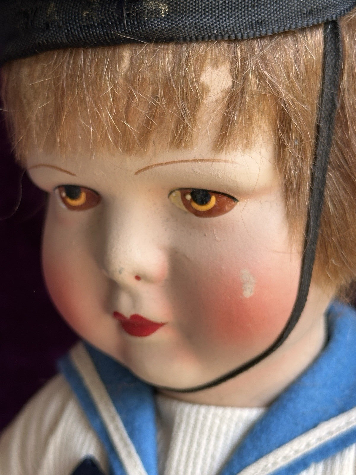 Vintage 15” Italian/French Raynal Style Cloth Sailor Boy Doll