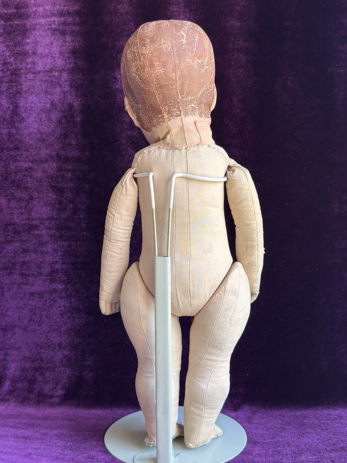 Early Antique German 16” Kathe Kruse Type I Cloth Rag Doll Wide Hips