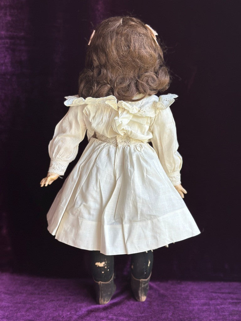 Antique German Kley Hahn Walkure 17.5” Doll Bisque Head Composition Body