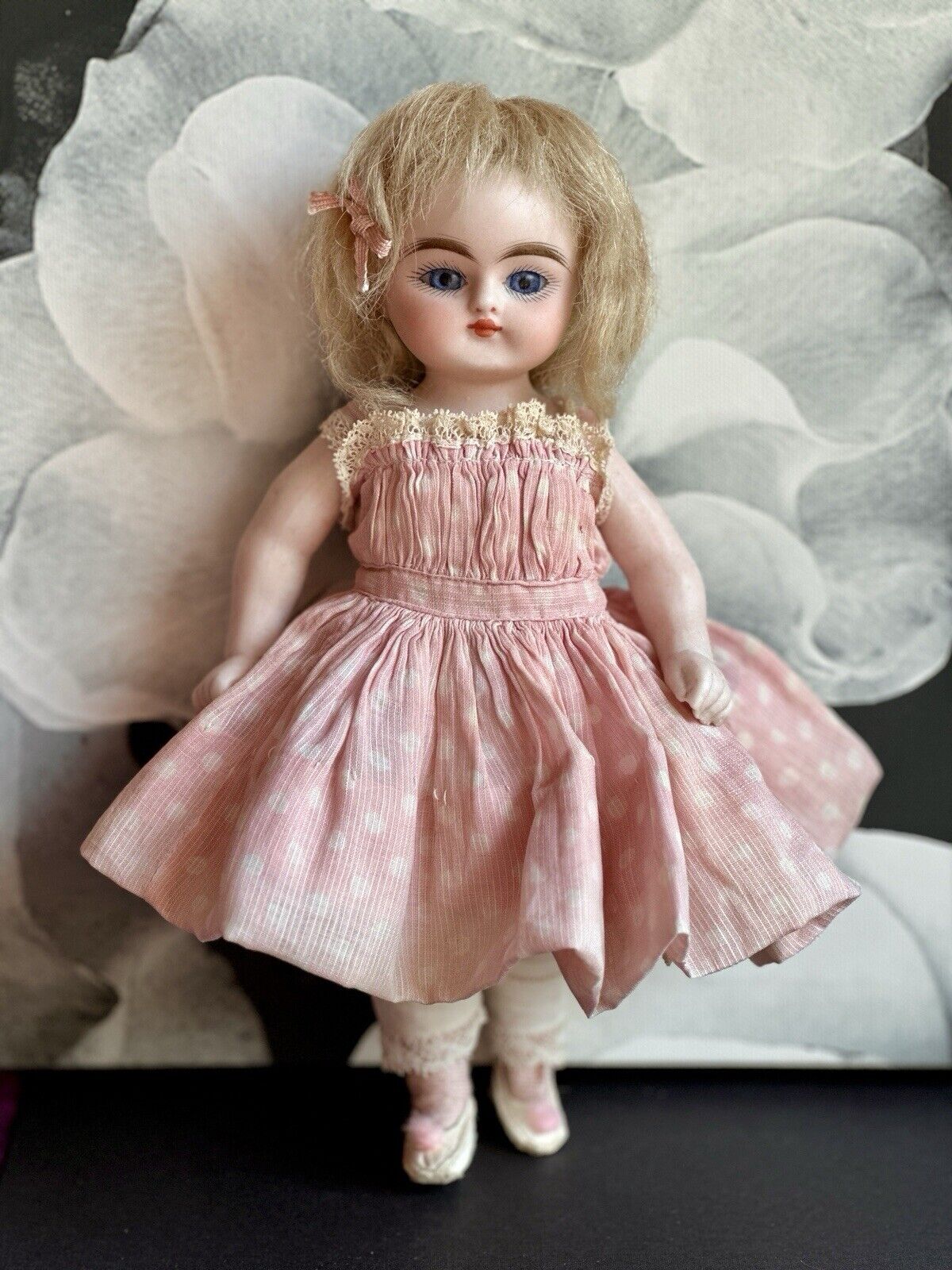 Antique German Large 8.75” All Bisque Kestner (?) Closed Mouth Barefoot Doll