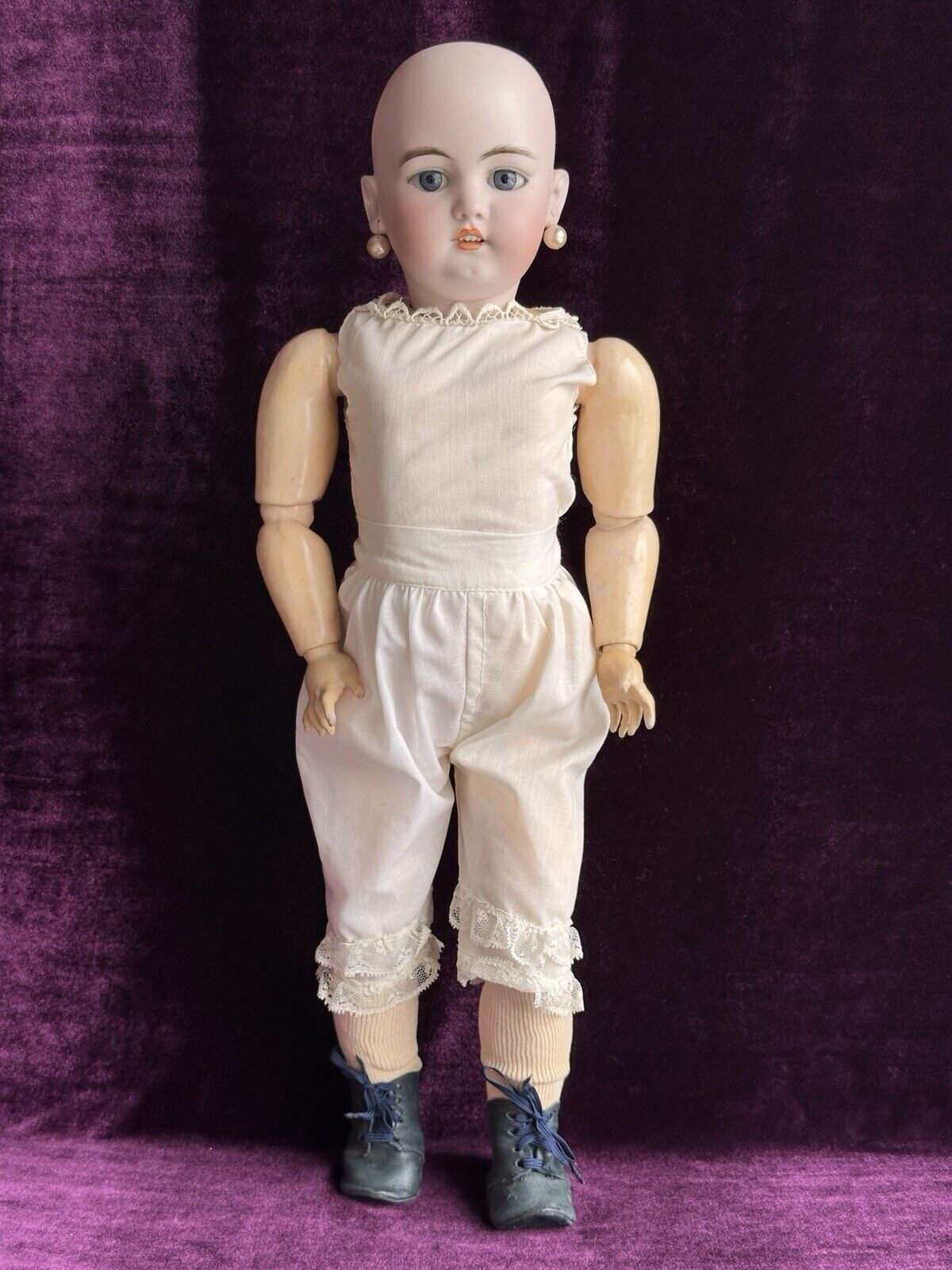 Antique German 20” Simon Halbig 1079 Dep Bisque Head Doll