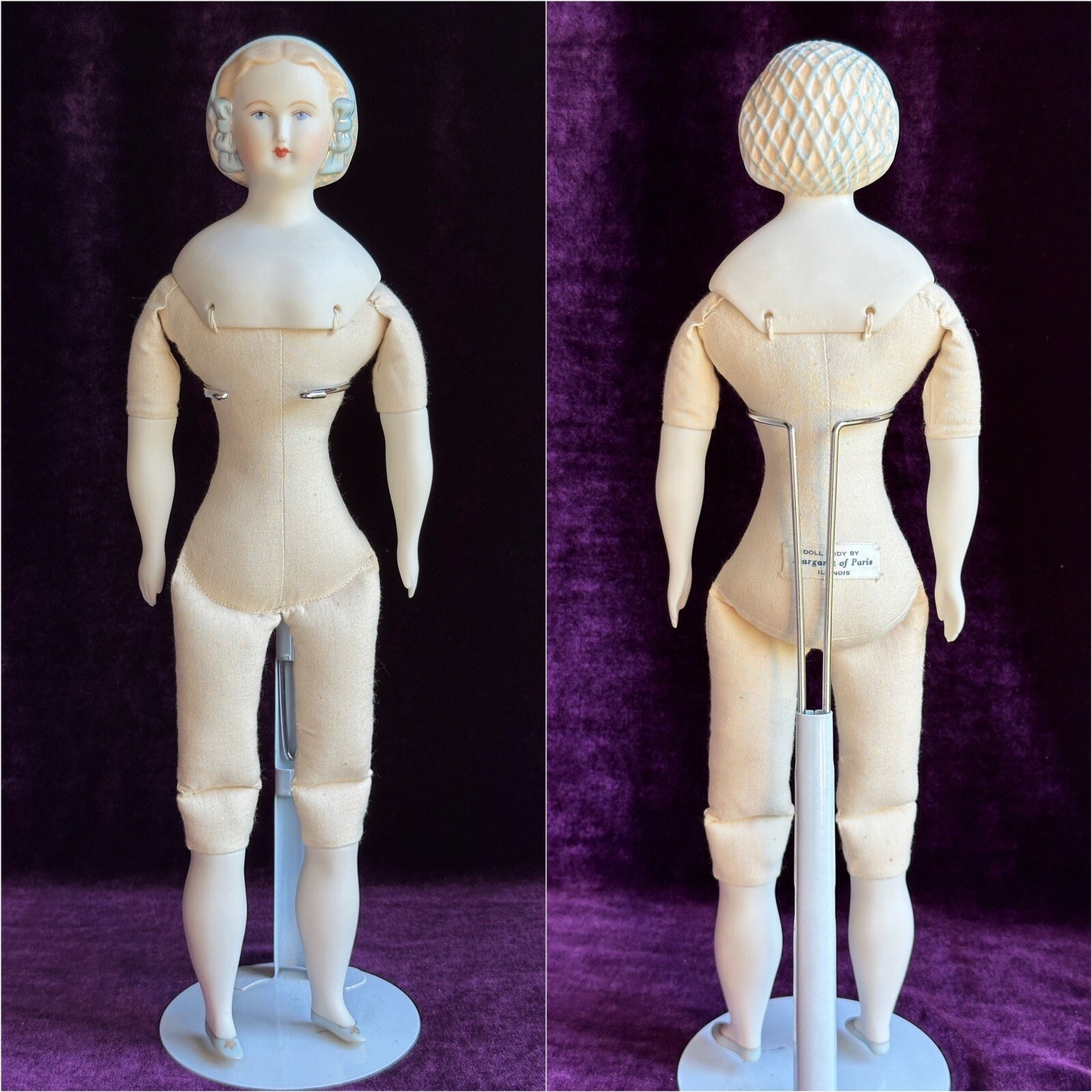 Vintage 16” Porcelain Victorian Reproduction of Parian Fashion Lady Doll