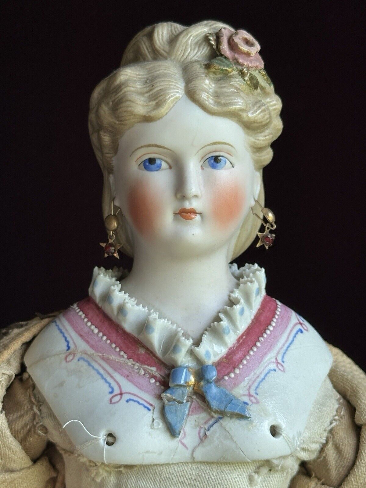 Antique German 16” Dornheim, Koch & Fischer Parian Dresden Parian Fashion Doll