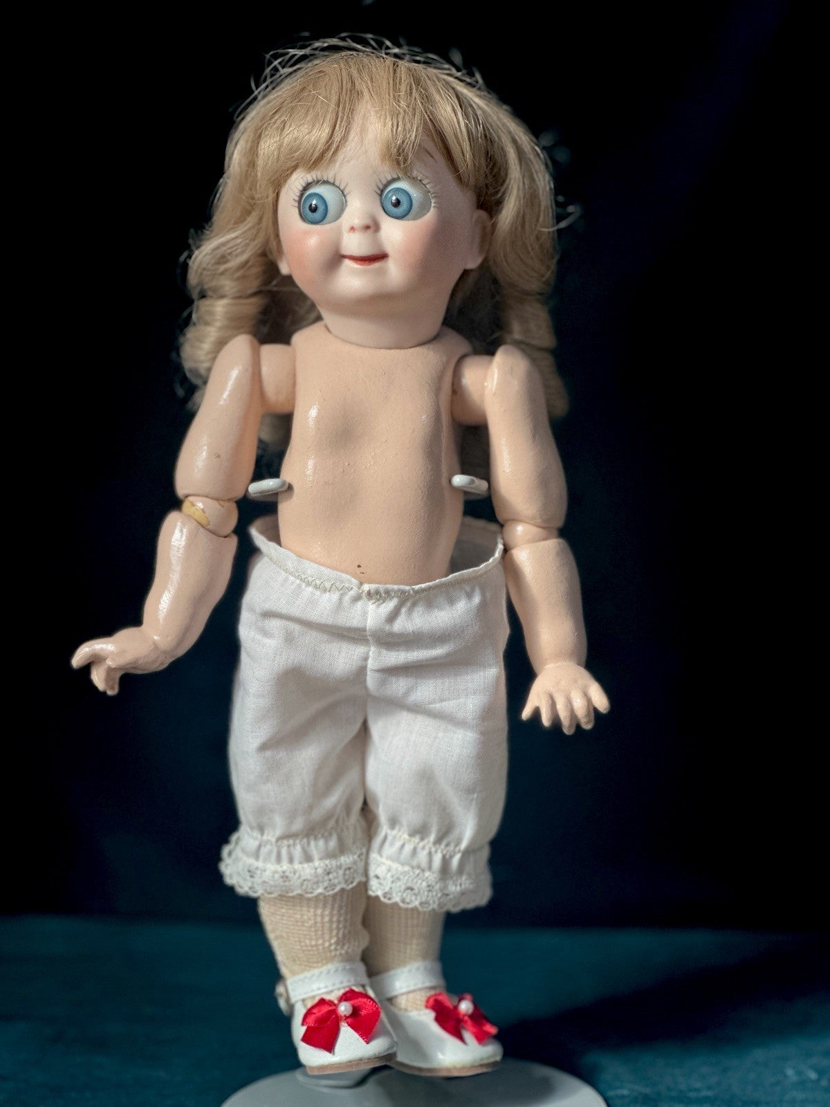 Lot Of 2 Vintage Reproduction of Antique German JDK 221 Googly Eyes 11” Dolls