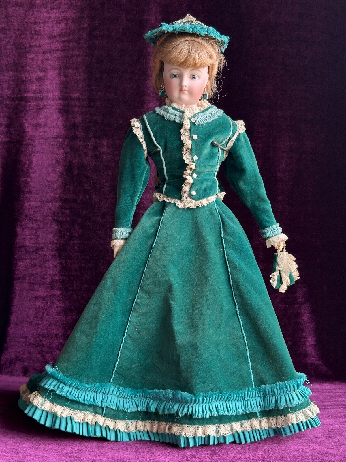 Antique French 19” Poupee Bisque Head Fashion Doll