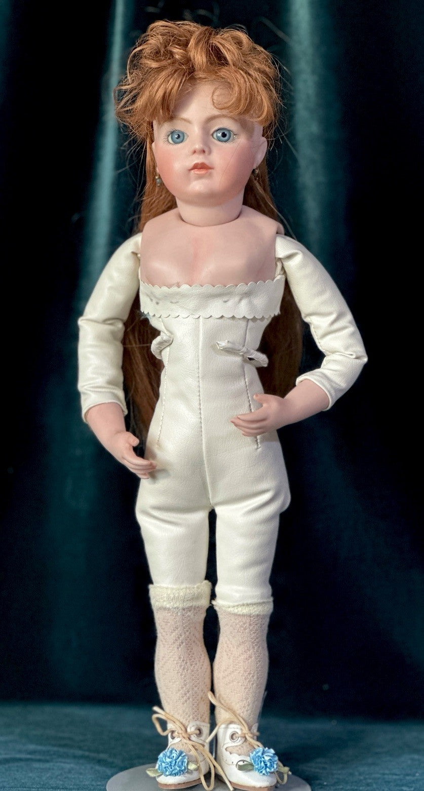 Artist Reproduction of Antique French Bru Jne 16” Doll Porcelain Head