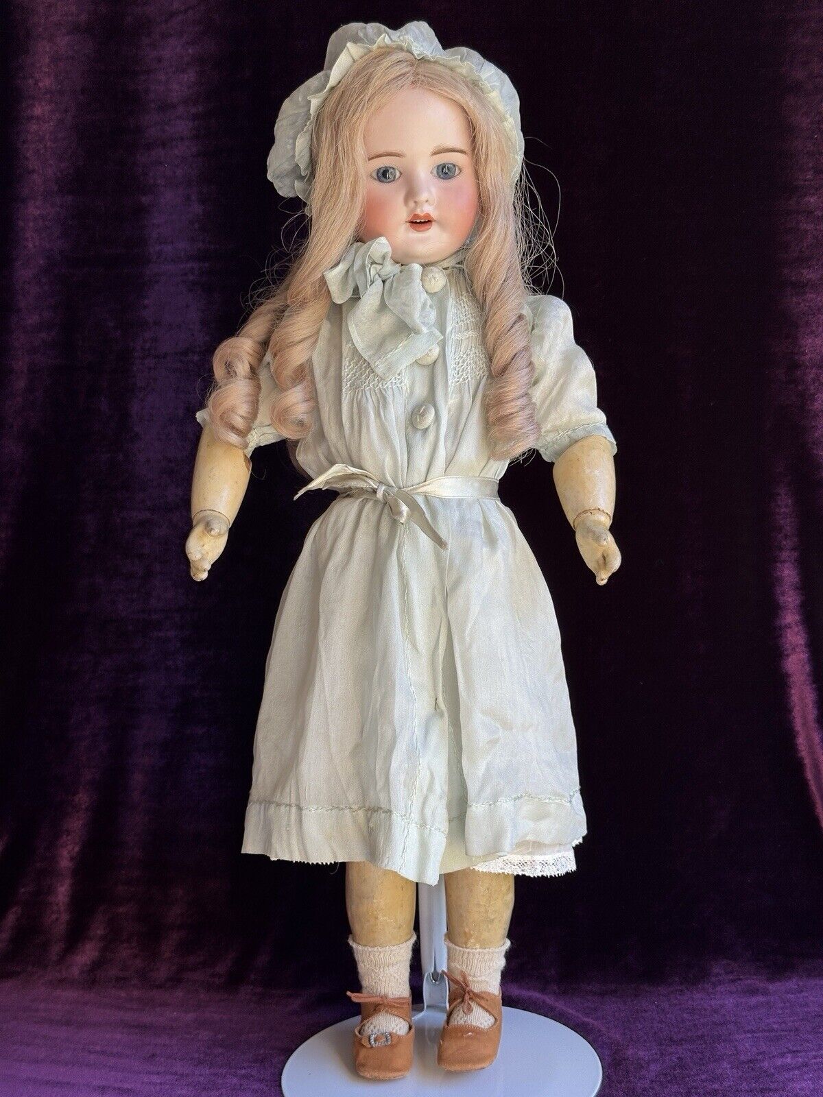 Antique French SFBJ Bebe 60 Walker Body Mechanical Bisque Head Doll