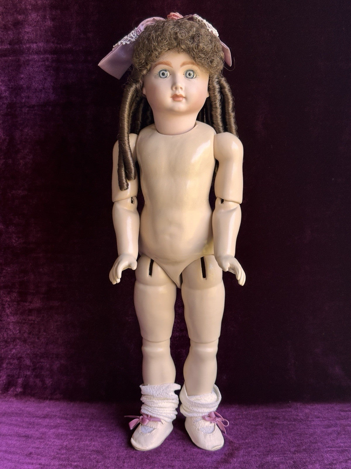 Porcelain Composition 18” Reproduction of Antique French Andre Thuillier Doll