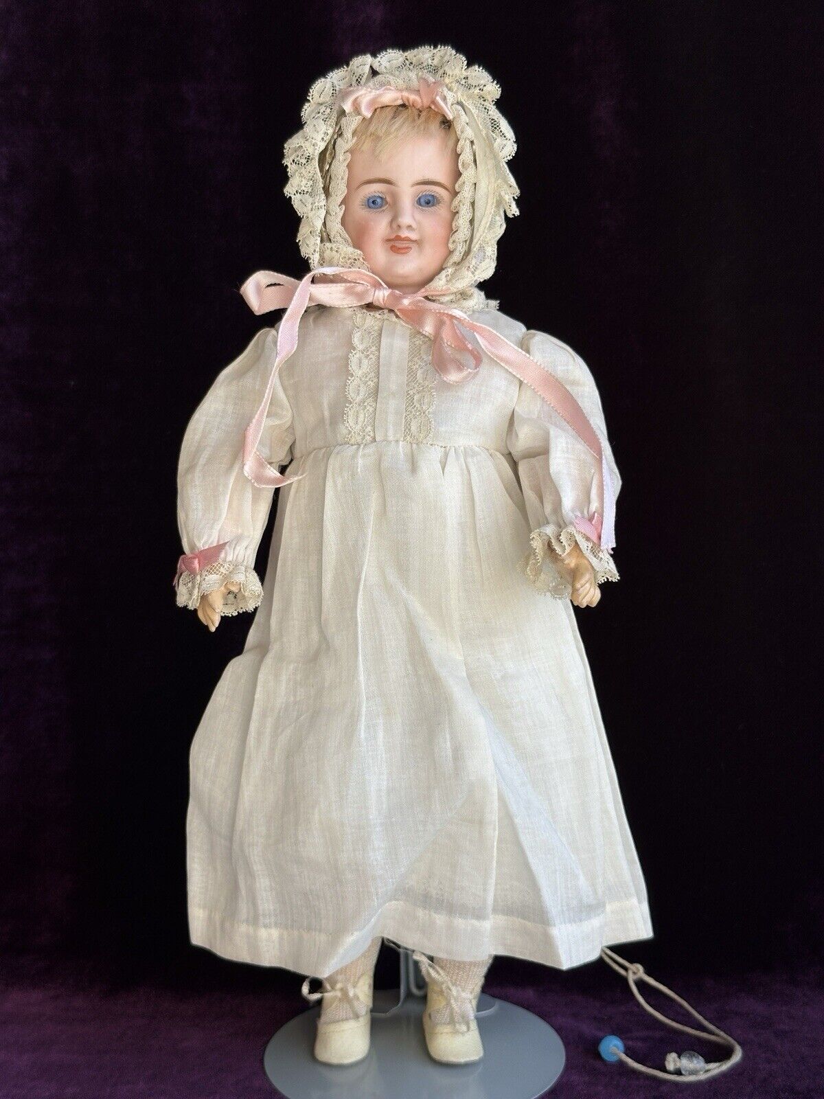 Antique German 14” Carl Bergner 3-Faces Multifaceted Bisque Head Doll