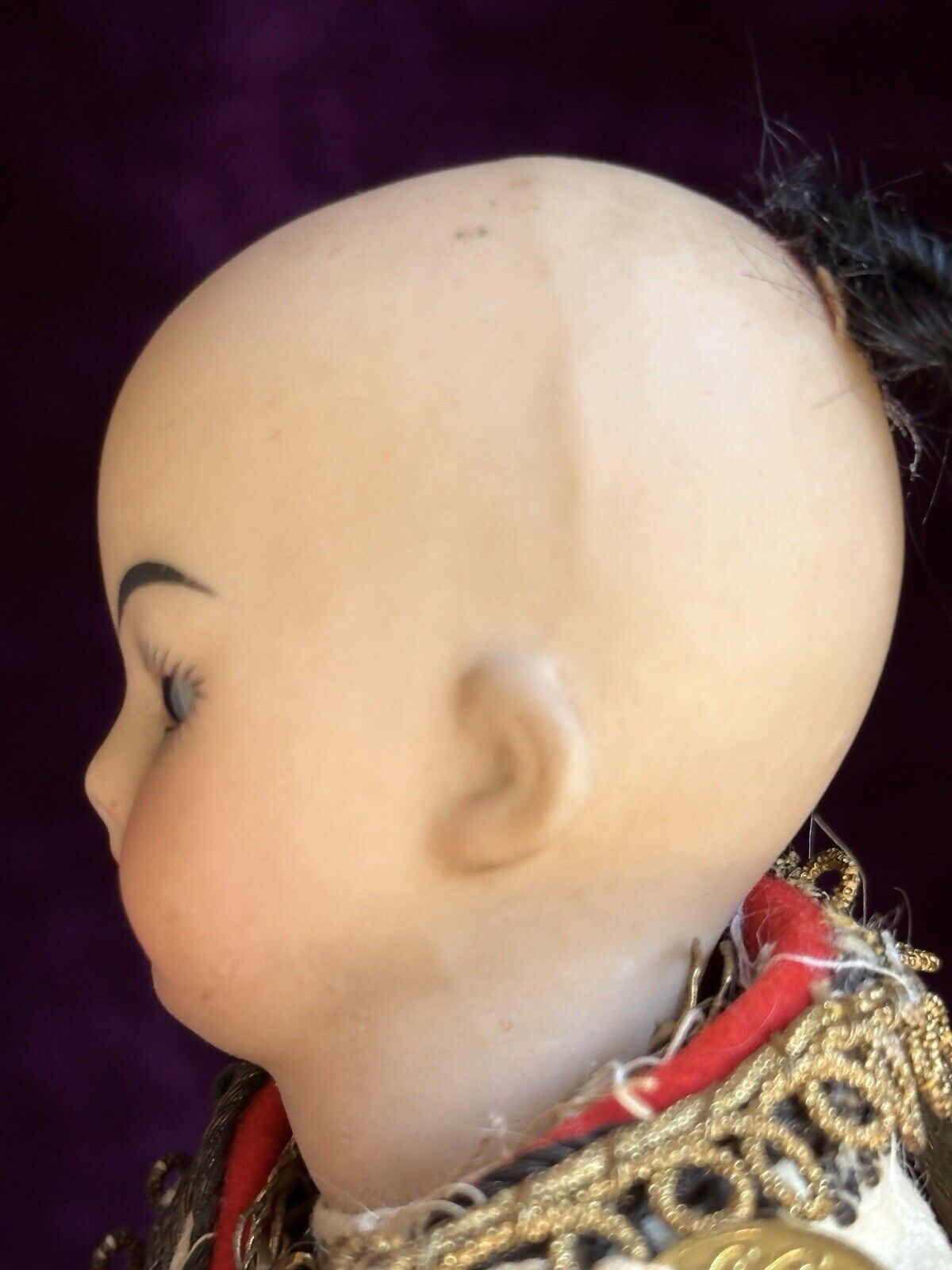 Antique German 6.75” Simon Halbig Asian All Bisque Oriental Boy Doll