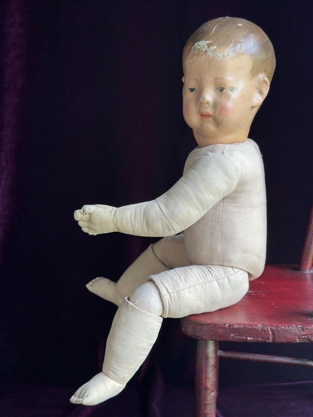 Rare Antique 1911 Kathe Kruse + Reinhardt Doll I Ball Jointed Swivel Head Boy